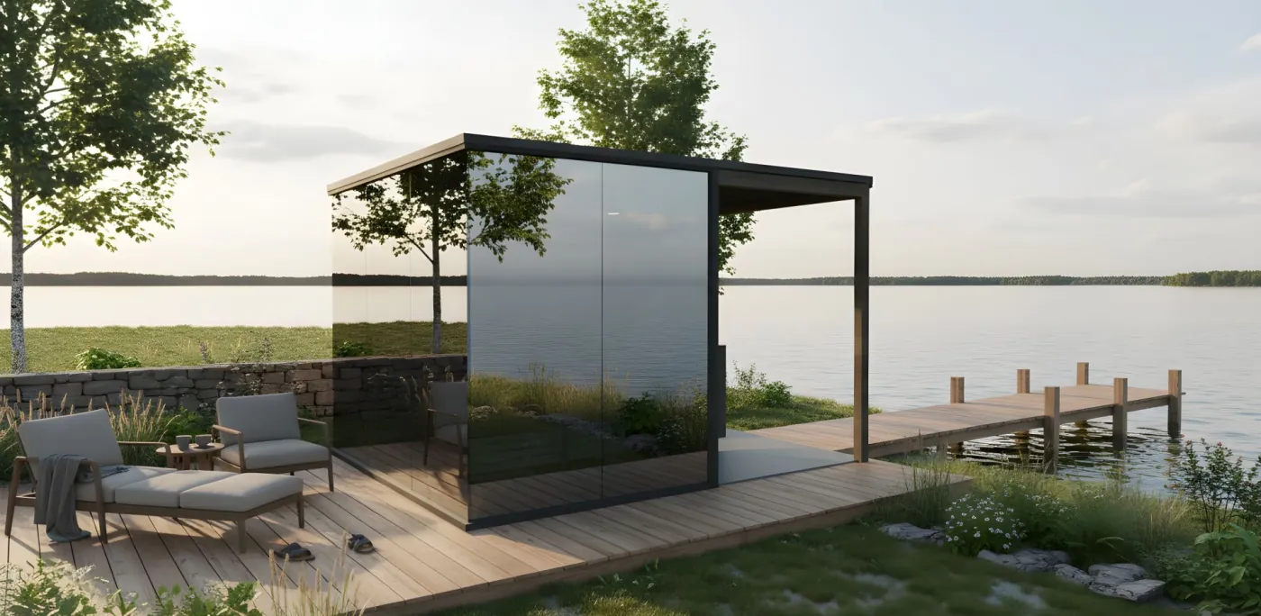 Sauna mit Pergola