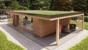 Sauna mit Gründach