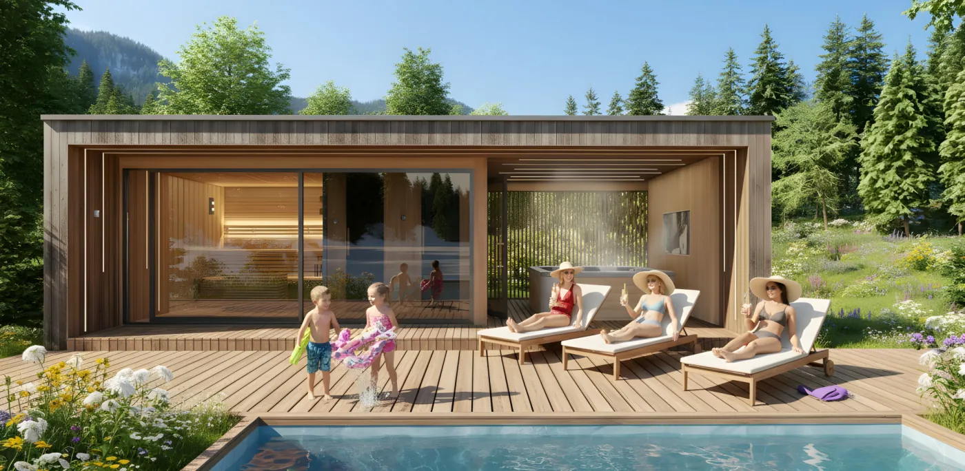 Sauna mit Ruhebereich