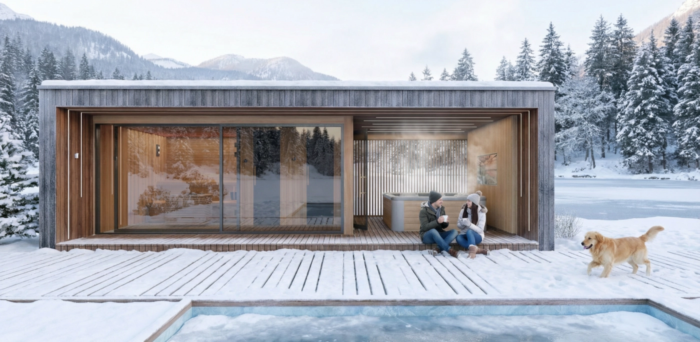 Wellnesshaus im Garten