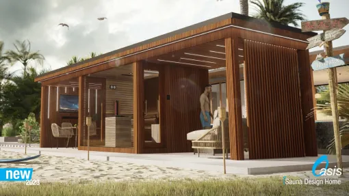 Unser modular zusammenbaubares Saunahaus Oasis von 4 Jahreszeiten Unser modular zusammenbaubares Saunahaus Oasis von 4 Jahreszeiten