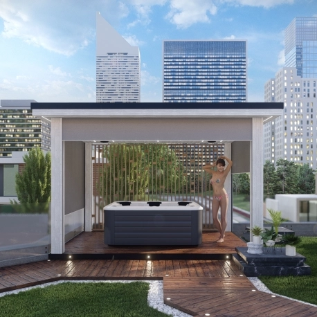Pergola mit zipSCREEN Sonnenschutzsystem, NEU