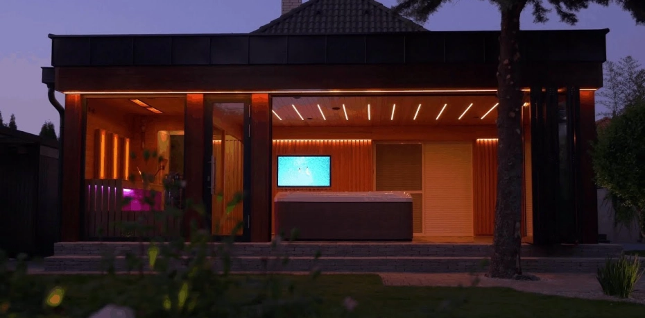 Privat Sauna Wellness im Wintergarten