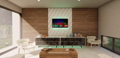 TV-Wand Paneel