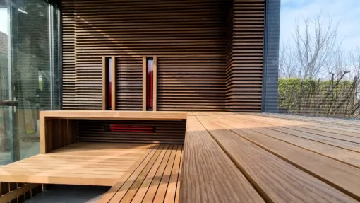 Infra sauna wood material