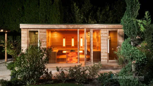 Sauna mit Pflanzen Sauna mit Pflanzen