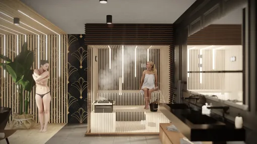 Finnische Innensauna Vision mit Aromatherapie Finnische Innensauna Vision mit Aromatherapie