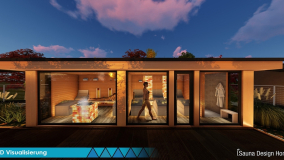 Saunahaus 3D Visualisierung