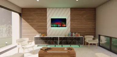 TV-Wand Paneel