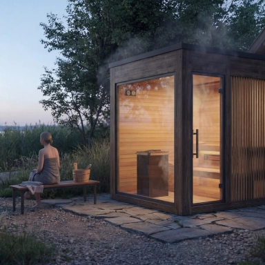 Designer Panorama Außensauna